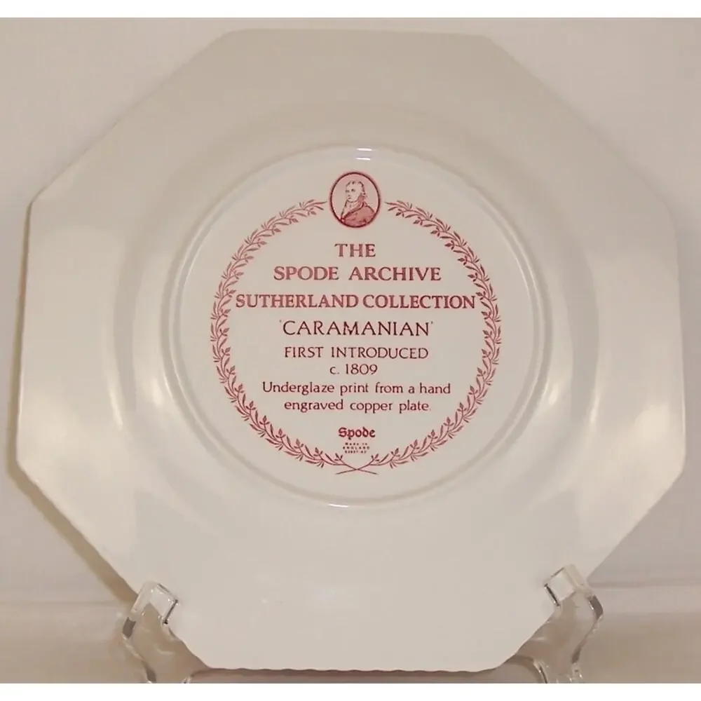 VTG Spode Archive Sutherland Caramanian Pink Transferware 10.5